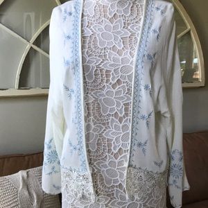 Boho embroidered kimono size S